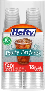 Hefty Party Perfect Clear Plastic Cups, 18 Ounce - Picture 1 of 4