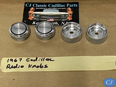 OEM 67 Cadillac DASH RADIO KNOBS BEZELS ESCUTCHEONS - Image 1 of 4