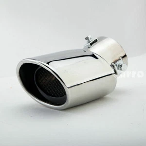 Exhaust Pipe Muffler Tip 2.5" Inlet Stainless Steel Oval Polish 5.4"Long A1400 - Picture 1 of 6