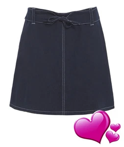 NEU Damen Denim Baumwollrock kurz mini eine Linie Röcke Damen Größe 10-12-14 - Bild 1 von 4