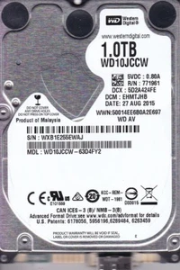 WD10JCCW-63D4FY2 dcm: EHMTJHB 1TB AUG 2015 2.5" USB 3.0 WESTERN DIGITAL - Picture 1 of 1