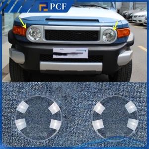 For Toyota FJ Cruiser 2007-2021 LH+RH Side Headlight Lens Cover+Glue 1 pair - Picture 1 of 9