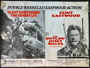 Outlaw Josey Wales / Gauntlet Original Quad Movie Cinema Poster Clint Eastwood - Picture 1 of 8
