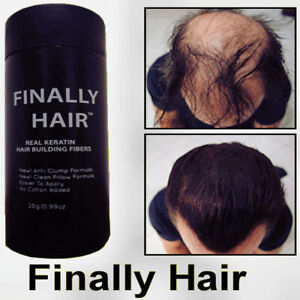 HAIR FIBERS CONCEAL HAIR LOSS THINNING HAIR BALDING AREAS KERATIN FINALLY HAIR!