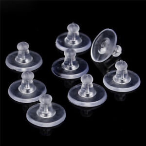 50x Heavy Duty Rubber Earring Backs Sleeves Holders Stoppers Soft Nut Silicon_R1