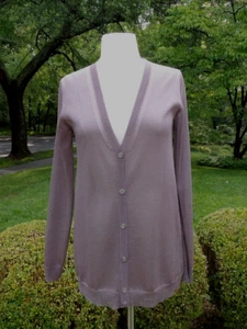 Gucci Metallic Purple Glitter Shimmer Thin Knit Cardigan Sweater Sz M NWT - Picture 1 of 7