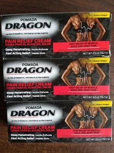 3 PACK POMADA DRAGON ULTRA STRENGTH PAIN RELIEF CREAM NEW PACKAGING 04/2026 - Picture 1 of 3