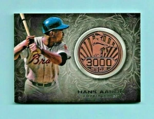 2016 Hank Aaron Topps Commemorative Medallion 3000 Hits Club Card! - Picture 1 of 2