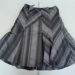 JOANNA HOPE Skirt 20 Grey Women Midi Striped - Picture 1 of 10