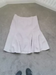 Wallis Size 18 Stone/Natural/Oatmeal/Beige Linen Knee Length Skirt - Picture 1 of 10