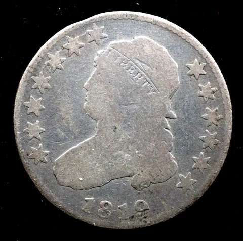 KAPPYSCOINS  G3902 1819  VG VERY GOOD6 LARGE CAPPED    BUST  QUARTER Cover