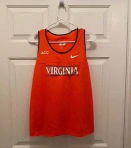 Virginia UVA Cavaliers Men's Track Team Issued Nike Orange White Tank Top XL - Picture 1 of 2