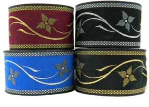 10m Jacquard Ribbon Trim Various colours 50mm width - Picture 1 of 2