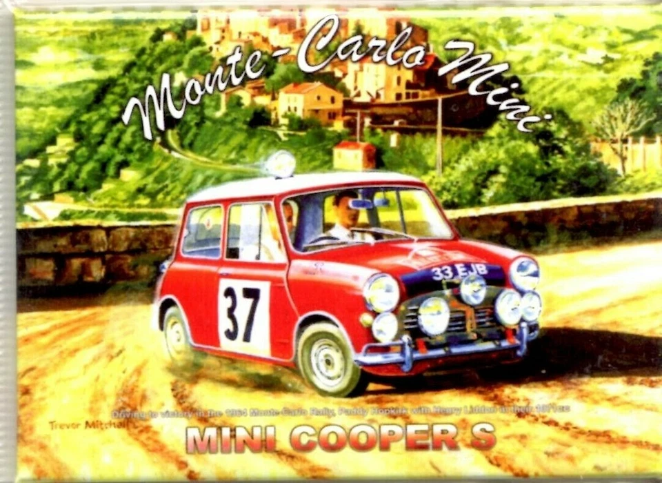 Mini Cooper fridge magnet. Monte Carlo mini 37. Metal. Brand new - Image 1 of 1