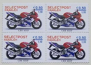 Lokal (Stadt) Post Haarlem 2001 - 4er Block Motorräder Honda CBR 600F MNH - Bild 1 von 1
