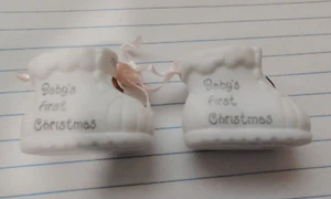 Precious Moments 1999 Baby Shoe Ornaments – Keepsake w/ Ribbon & Boxed - NEW!  - Picture 1 of 6