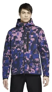 Nike Tech Fleece Full-Zip Men Size Large Patterned Hoodie DM6456-507 - Picture 1 of 4