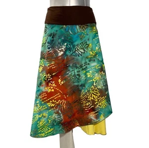 Linda Falda De Jane GRANDE Boho Multicolor Tie-dye Línea A Completa 100% Algodón Artística - Imagen 1 de 6