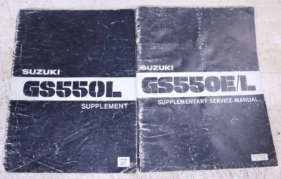 Used Suzuki GS550 GS 550 Supplementary Service Manuals 1977 1978 1979 1980 550e - Изображение 1 из 4
