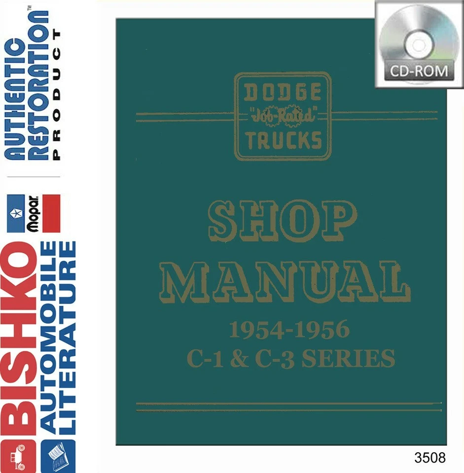 Dodge Truck Shop 1954 1955 1956 manual de reparación CD motor transmisión OEM Foto 1 de 1