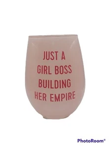 Just a Girl Boss Building Her Empire Stemless Wine Glass New - Picture 1 of 7