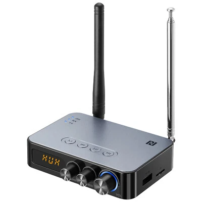 Bluetooth 5.1 Empfänger Sender Wireless 3,5 mm AUX NFC auf 2 Cinch Audio Adapter - Bild 1 von 4