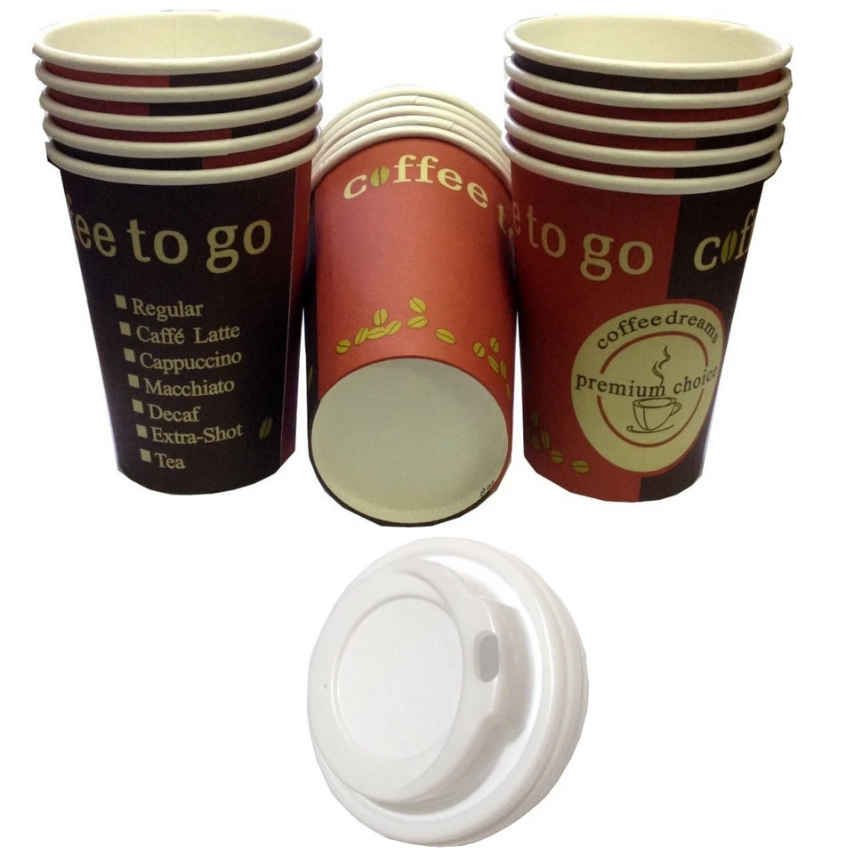 Hartpapier Pappbecher / Kaffeebecher Coffee to go mit/ohne Deckel | 0,2l & 0,3l - Bild 1 von 3