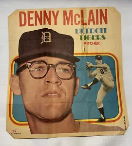 1970 TOPPS BASEBALL POSTER EINLAGE * Denny McLain Detroit Tigers - Krug 24/24 - Bild 1 von 2