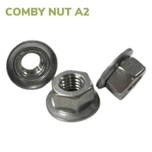 Comby Nuts With Conical Washer A2 Stainless Steel - Hexagon A2-70 Nut & Washer - Picture 1 of 2