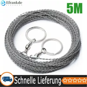 Hand Gezogene Außen Seil Säge 304 Edelstahl Draht Säge Camping Lebens Rettende - Bild 1 von 9