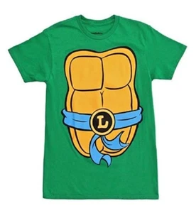 Authentic Teenage Mutant Ninja Turtles TMNT Costume Adult T-shirt Tee Leonardo - Picture 1 of 2