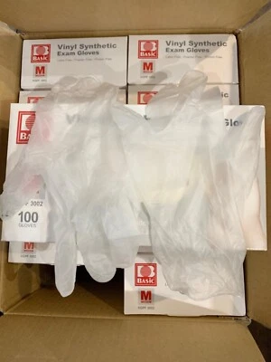 1000PCS Medical Clear Vinyl Exam Disposable Gloves Latex & Powder-Free Food-Safe - Image 1 of 4