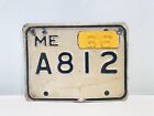 1966 Maine License Plate MOTORCYCLE A812 Garage Decor ALPCA