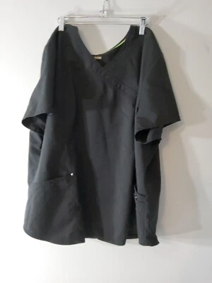 Scrubstar Ultimate V-Neck Scrub Top Black Women’s Size 3xl 3 Pocket Front - Image 1 of 4