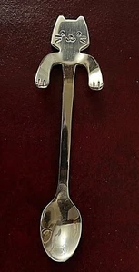 Vintage Cat Stainless Steel 304 Cocktail Tea Coffee Hanging Small Spoon ๐ - Picture 1 of 4