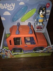 BLUEY Toy CAR HEELER 4WD FAMILY Vehicle With Bandit Figure FREE US SHIPPING! T37