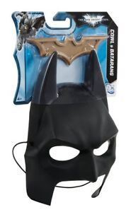 Batman Mroczny Rycerz Powstaje COWL & BATARANG ~ NOWY ~ Maska kostiumowa do zabawy dla dzieci