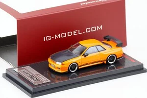 Modelo de encendido 1:64 IG2397 Nissan GT-R (VR32) TOP SECRET amarillo-naranja/carbono - Imagen 1 de 3