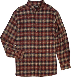 Solaris Outdoors Men's SZ 3XL-Tall Space dyed Plaid LS Pocket Button up Shirt - Picture 1 of 3