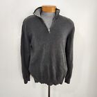 Old Navy Gray Cotton Long Sleeve Mock Neck Pullover Golf Polo Sweater Shirt Sz L