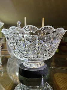 Vintage Waterford Irish Crystal Big Ben Thistle Pattern Footed Bowl W/sticker - Picture 1 of 12
