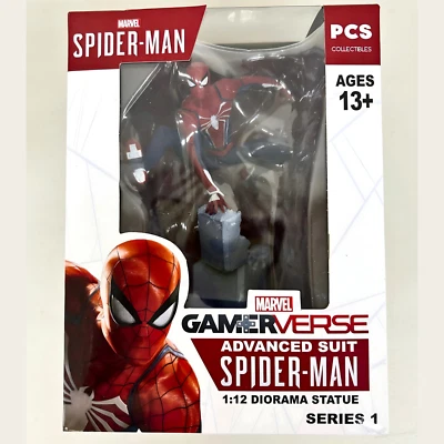 Marvel Gamerverse Traje Avanzado Spider-Man 1:12 Diorama Estatua Edades 13+ Nuevo en Caja Foto 1 de 4