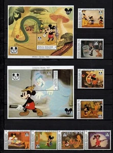 GRENADA GRENADINES SCOTT #1587-1596, FULL MNH SET 1993 DISNEY MICKEY MOUSE CLIPS - Picture 1 of 4