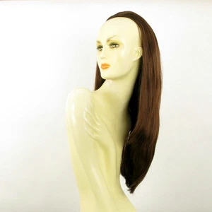 DT Half wig HairPiece extensions long straight dark brown copper 24.4 REF :19/31 - Imagen 1 de 7