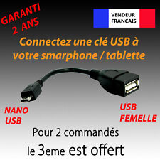 Câble Adaptateur USB OTG Host Pour SAMSUNG GALAXY S3 S4 S5 S6 NOTE MEGA TAB CLE