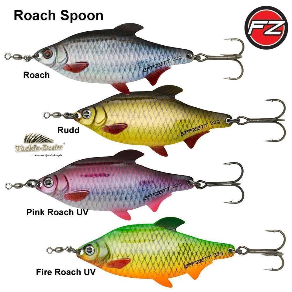 Effzett Roach Spoon 9cm 11cm 36g 56g verschiedene Farben Raubfischköder  - Bild 1 von 1