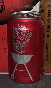 COCA COLA SOMMER BARBQUE GRILL 12 UNZEN ALUMINIUM COCA - COLA DOSENBODEN ENTLEERT - Bild 1 von 4