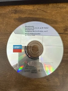 LONDON Mendelssohn Shostakovich SOLTI Symphonies (CD,1994) DISC ONLY, NO TRACKIN - Foto 1 di 1