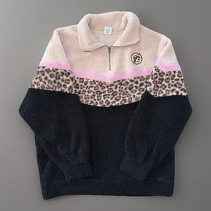 Bucees Damen Pullover Sherpa Fleece Rosa Quarter Zip Jacke Extra Large - Bild 1 von 14