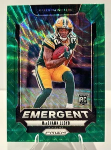 2024 Panini Prizm Emergent Marshawn Lloyd #18 Green Wave Prizm (RC) - Packers - Picture 1 of 2